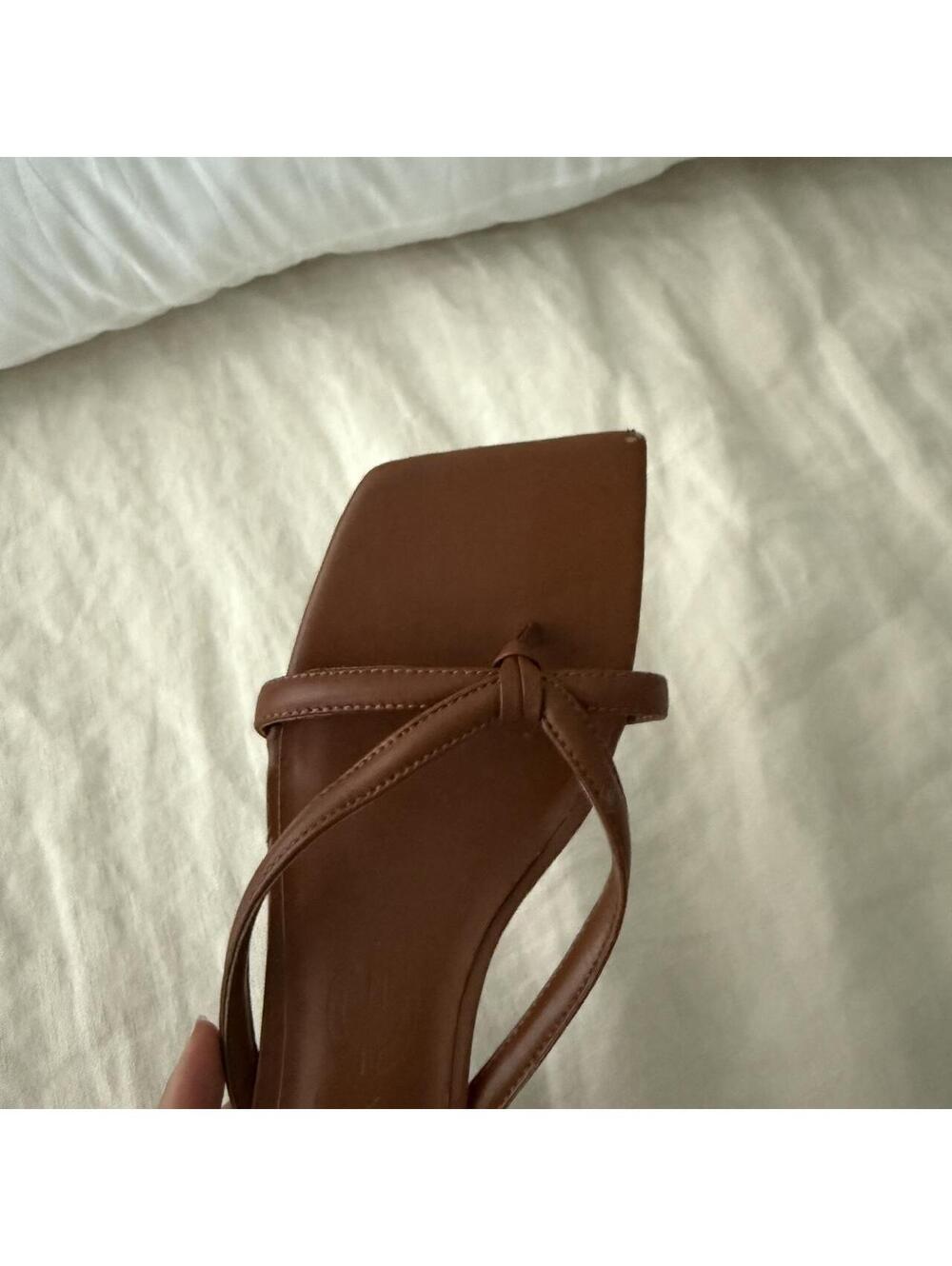 Mango Women's Brown and Tan Sandal